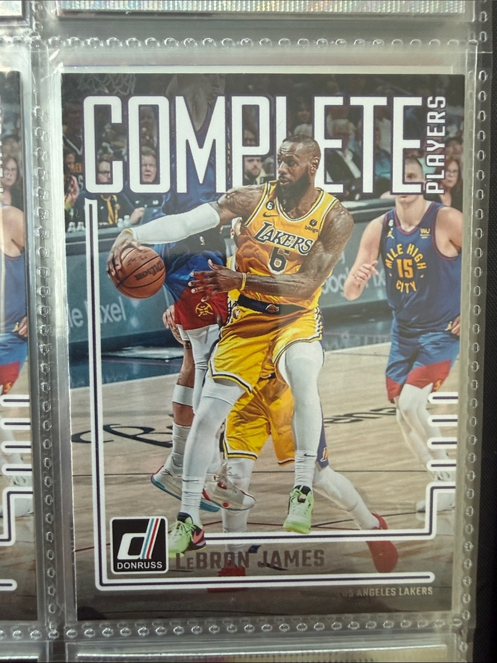 Russ Complete Players LeBron James Los Angeles Lakers Yellow Basketball Card